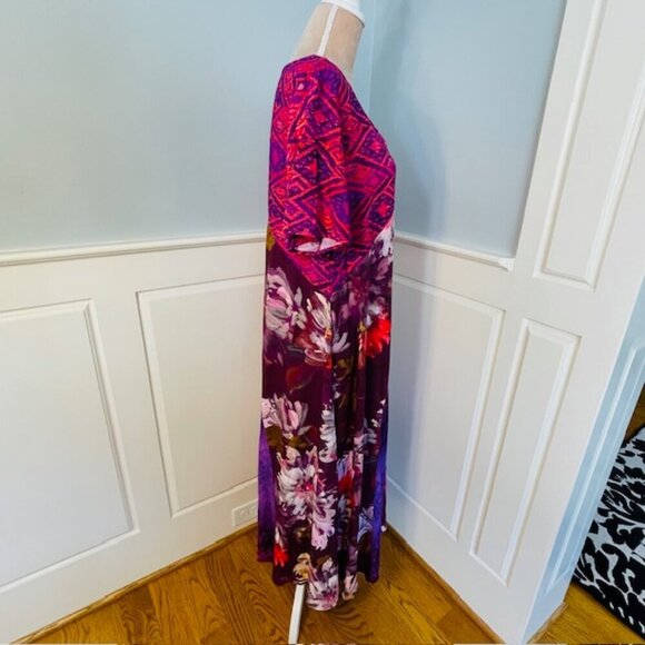 Soft Surroundings Rosario Floral Tropical Flowy Maxi Dress Large Petite - Picture 4 of 9